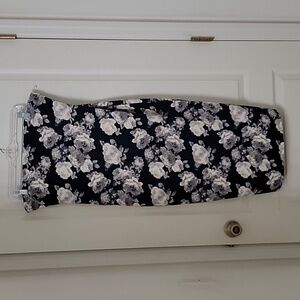 DNA Couture Size 2X Strapless Bodycon Blue & White Floral Dress, Exc. Used Cond.